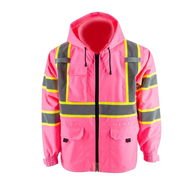 Bacca Sports Construction Reflective Clothes Safety Reflective Jacket High Visibility Workwear Safety Workers Bomber Waterproof Jacket